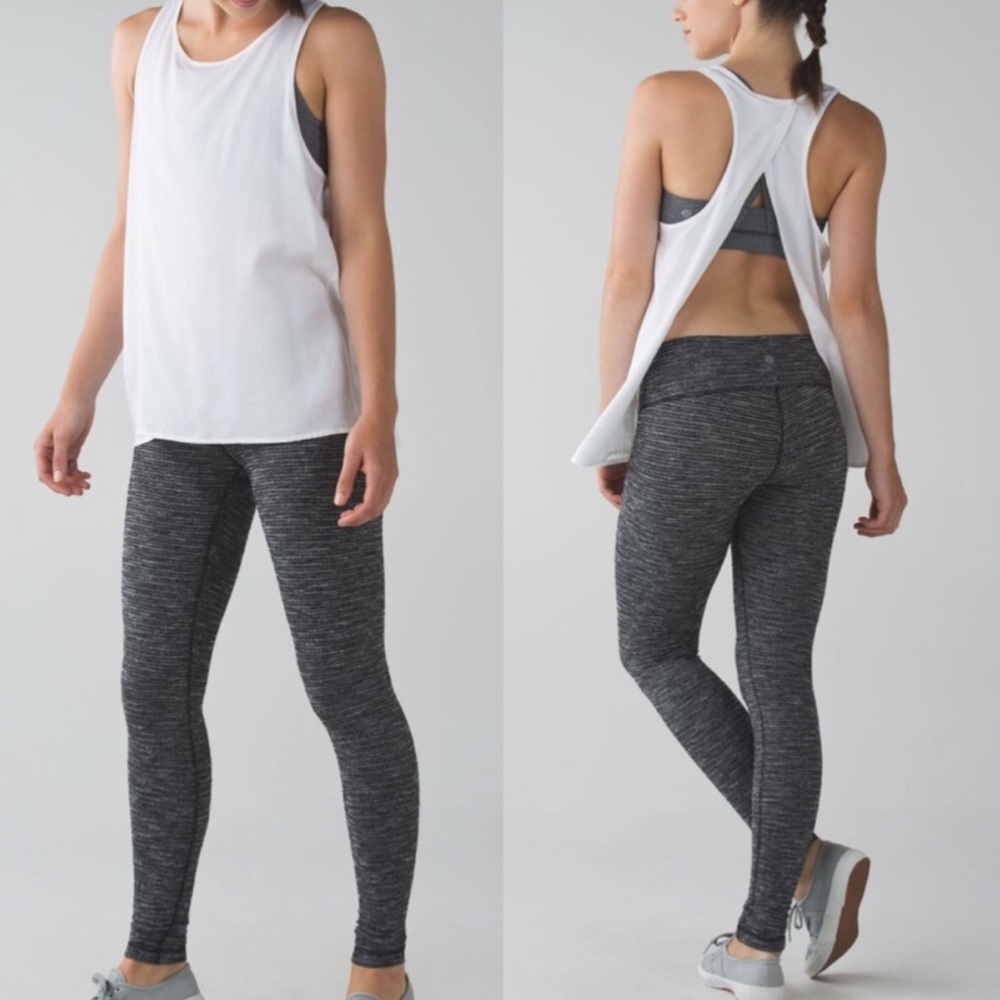 Lululemon wunder under III coco pique black white